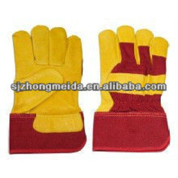 guantes de cuero partidos